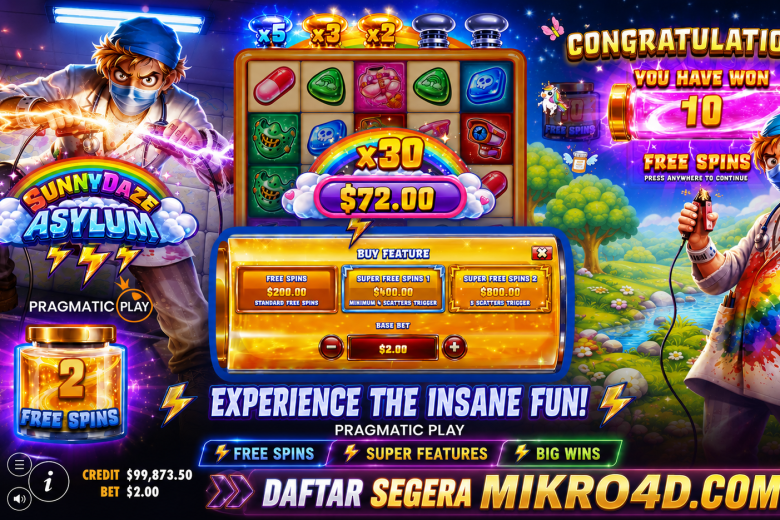 Slot Sunnydaze Asylum: Jackpot Cair di Balik Teror