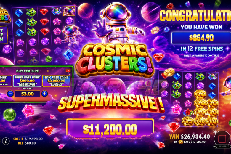 Slot Cosmic Clusters, Satu Putaran Bisa Bikin Dompet Tebal