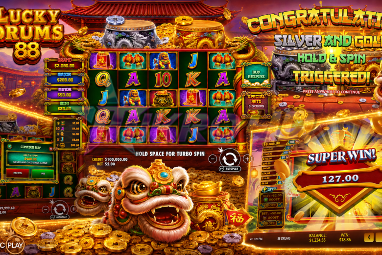 Slot Lucky Drums 88: Dentuman Emas Menuju Kemenangan Fantastis